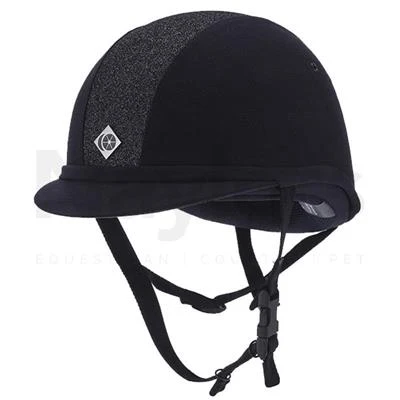 Charles Owen YR8 Riding Hat - Sparkly Black