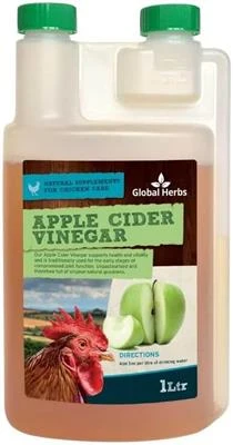 Global Herbs Apple Cider Vinegar 1 Litre - For Chickens - Image 2