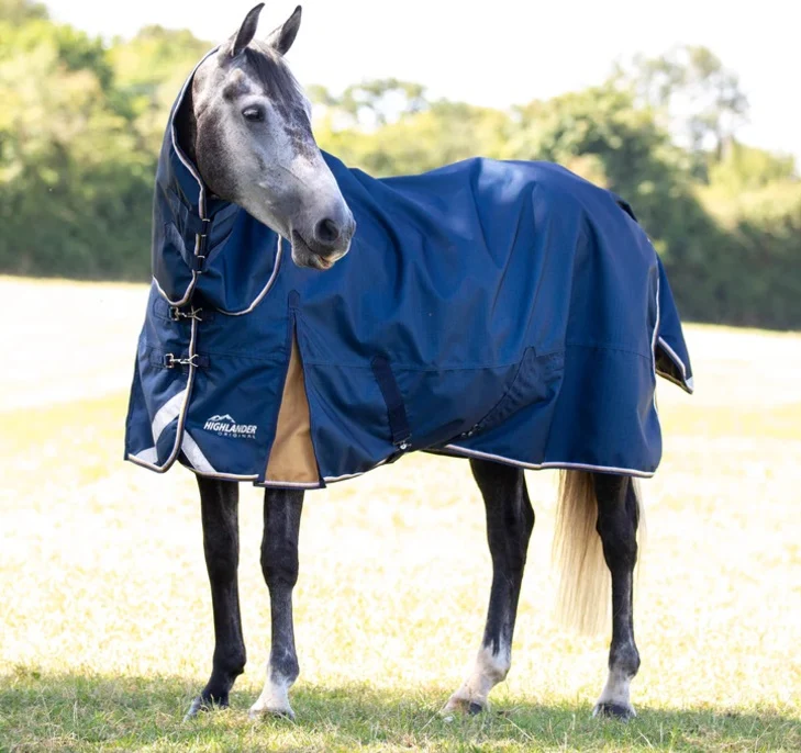 Highlander Plus Lite Combo Turnout Rug Navy - Image 3