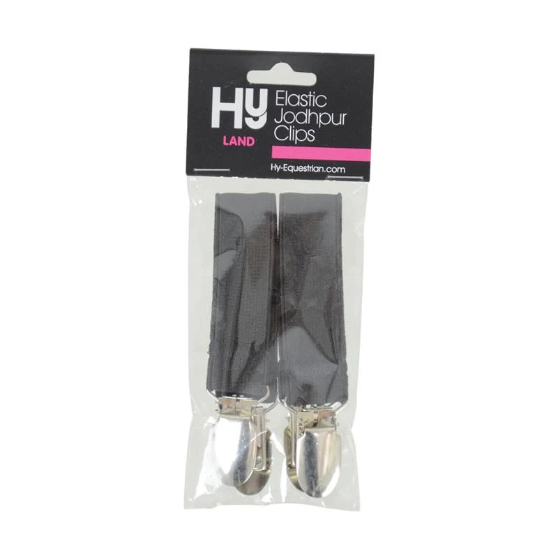 Hy Equestrian Elastic Jodhpur Clips Black