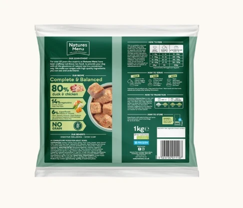 Natures Menu Complete & Balanced 80/20 Duck & Chicken 1kg - Image 2